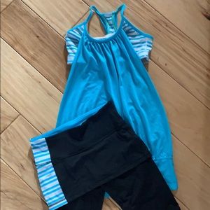 Lululemon skirted tights/leggings and workout top set